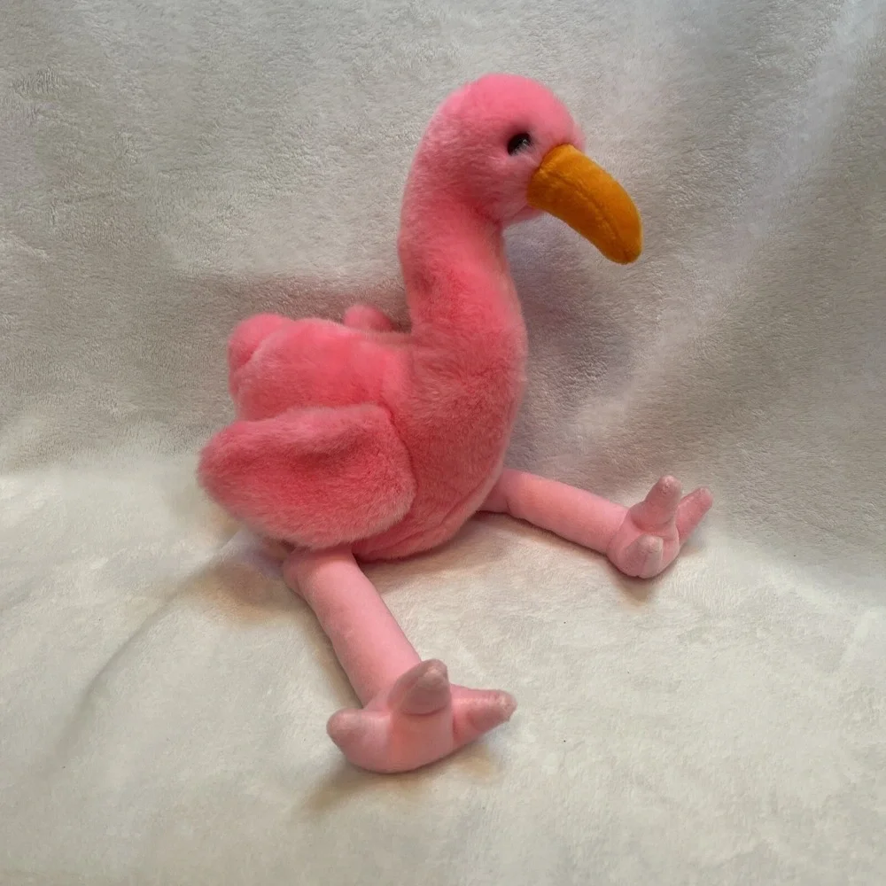 TY Beanie Buddy Pink Flamingo Plush Stuffed Animal Toy Retired‎